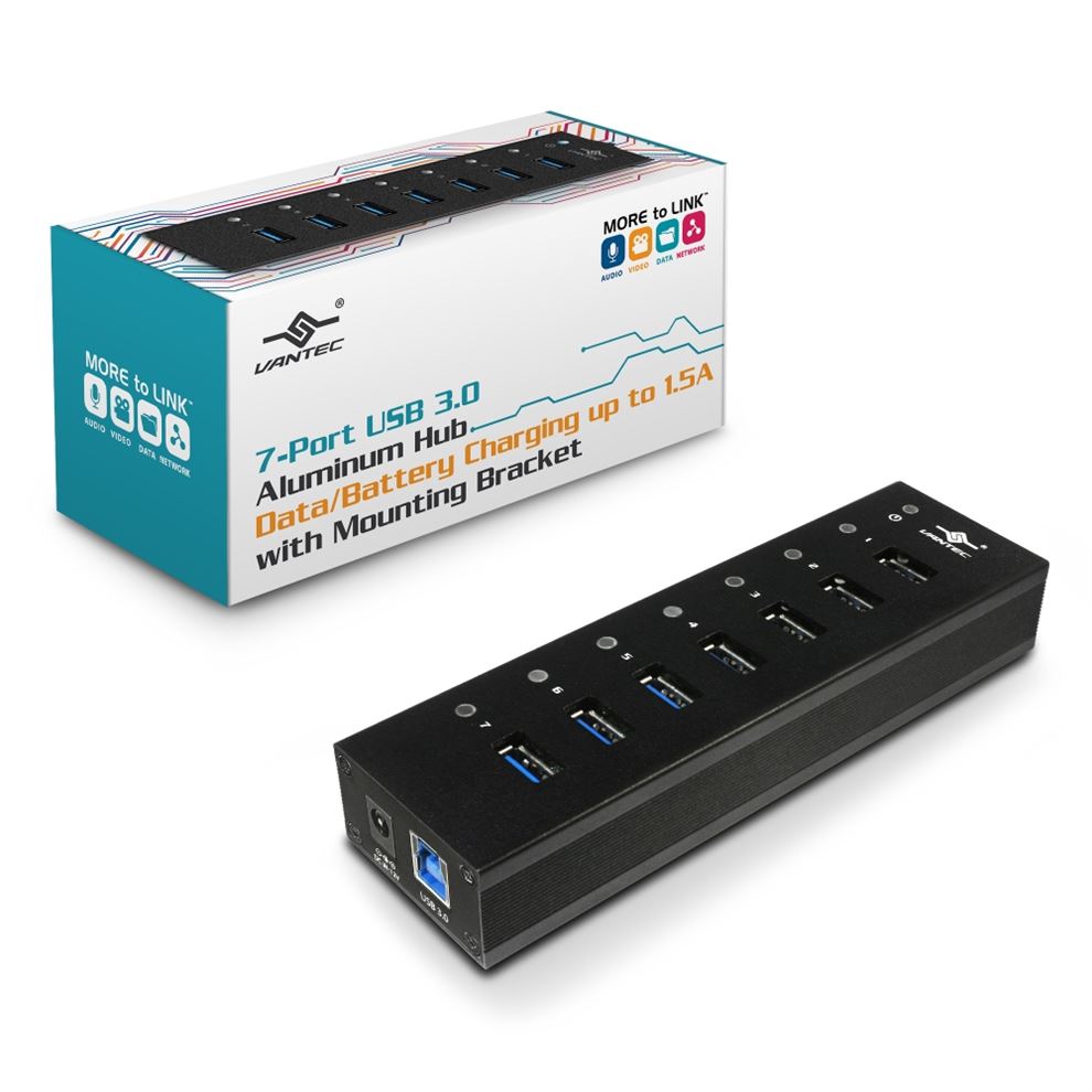 Hub USB 3.0 - 10 ports - Type : 3.0 - SuperSpeed - 10 ports