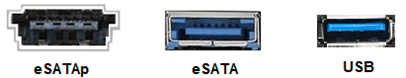 picture of different type of eSATA port.